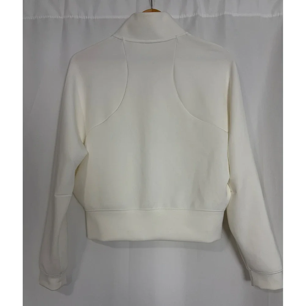 Nike Court Dri-FIT Victory Tennis Jacket White Full Zip Womens Medium Athletic